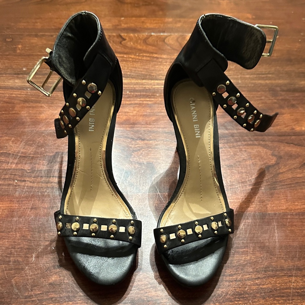 Gianni Bini Black Studded Heels